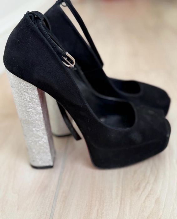 Туфли черный замшевый