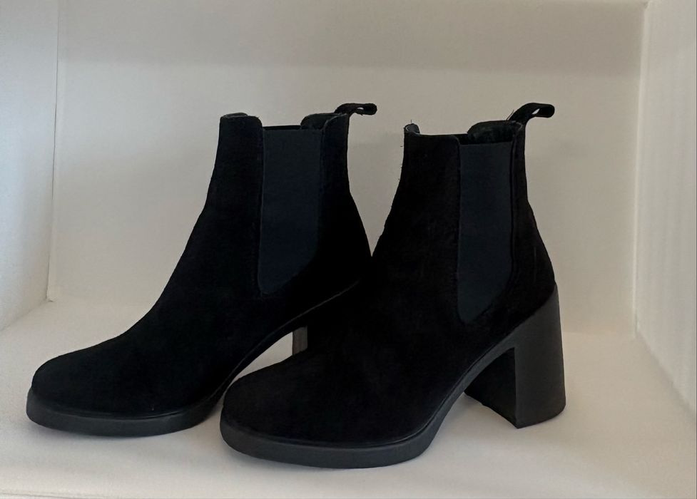 Botine piele intoarsa 37 ingust