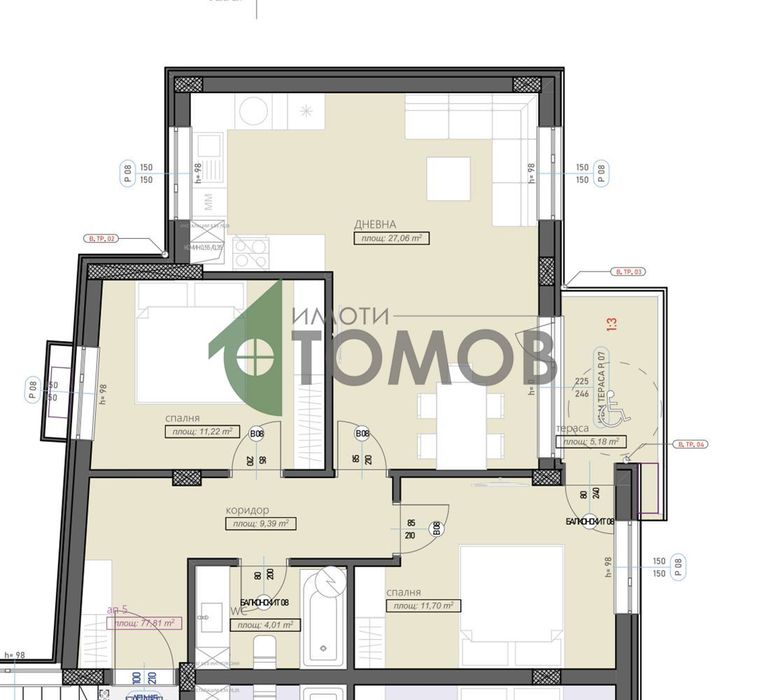 Тристаен апартамент в кв. Железник , Ново строителство , без комисонн