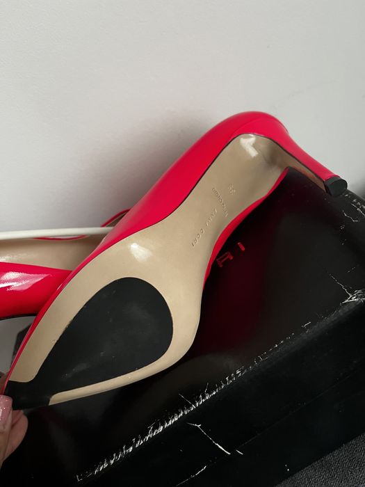 Pantofi Anna cori piele noi fucsia