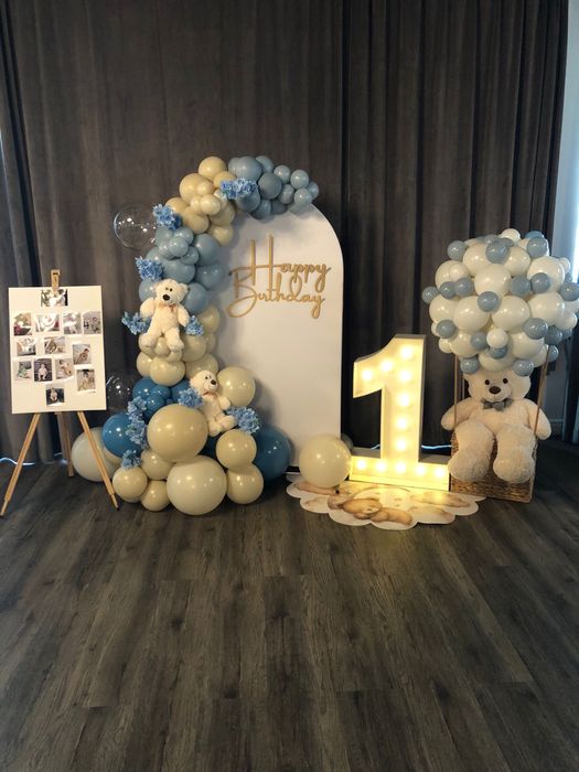 Decor baloane , botez, majorate , petrecere mot