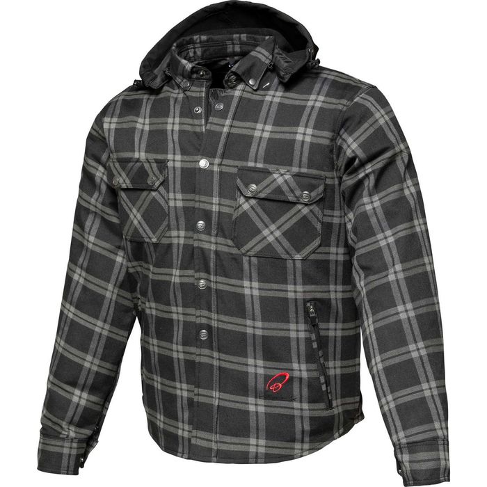 Camasa moto cu protectii nivel 2 si Kevlar (AA) Black Forge Negru Gri