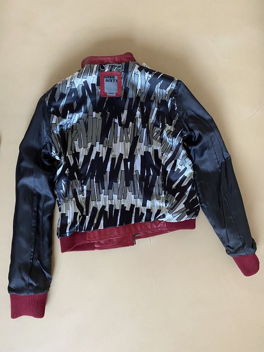 Geaca dama,rosie din piele naturala “MISS SIXTY”