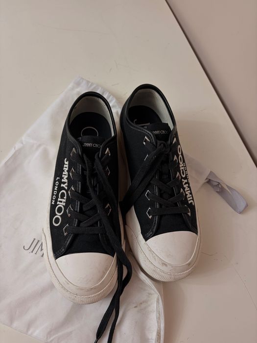 Jimmy Choo PALMA Maxi оригинални дамски платформи в черен цвят.