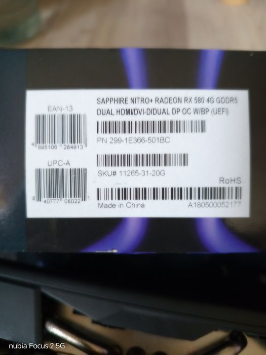 Placa video  RX580