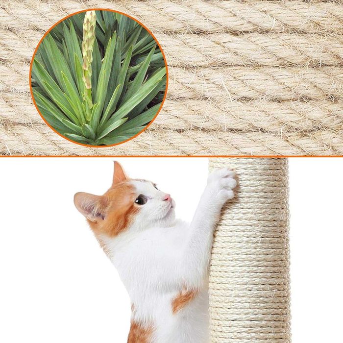 Ansamblu joaca pisici 107 cm cu casuta si sisal |S 593206 Dark Gray