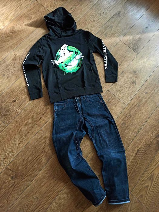 H&M детски еластични дънки и блузка