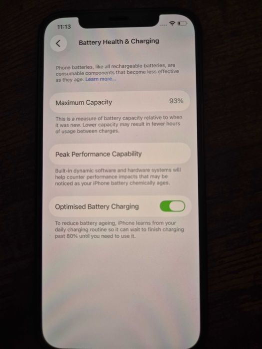 iPhone 12, 128 gb, 93% battery health