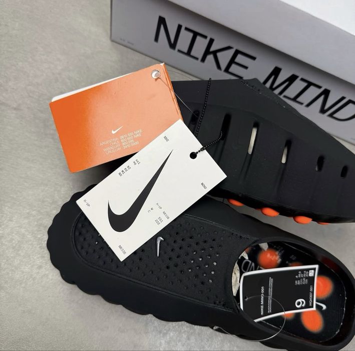 Papuci Nike Mind 001 Black Chrome (Noi,Sigilati)