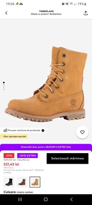 Ghete bocanci inalti piele Timberland Authentics 39