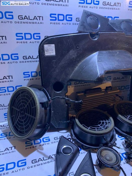 Sistem Audio Complet Boxa Boxe Difuzor Difuzoare Tweeter Amplificator Subwoofer Bang Olufsen Audi A4 B8 2008 - 2015 Cod 8K9035382B 8T0035223AP 8T0035399 8T0035416 8K9035709 8K0035411A [AV1693]
