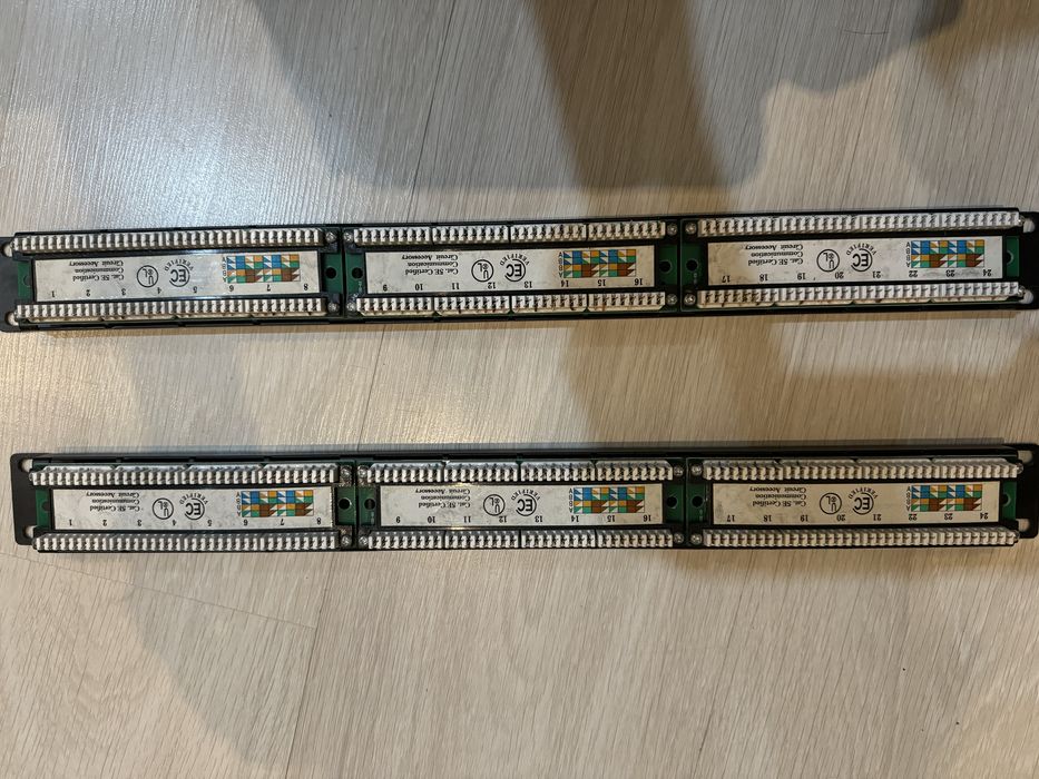 Коммутационный патч панель,cat 5e,ITK,24 портов 2 шт