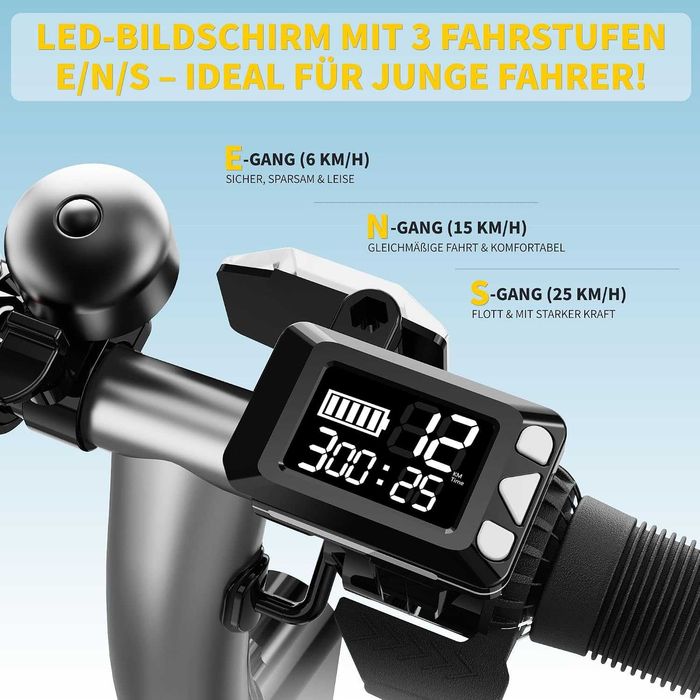 Trotinetă electrică QnQ, model 2026, pliabilă, cu roți de 8 inchi, motor de 500 W / 20 km/h