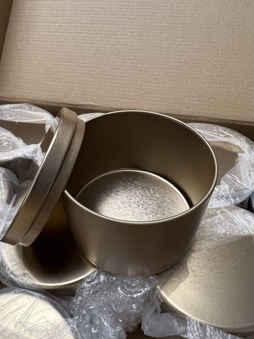 Vand cutii metalice pentru lumanari parfumate premium - 24 bucati