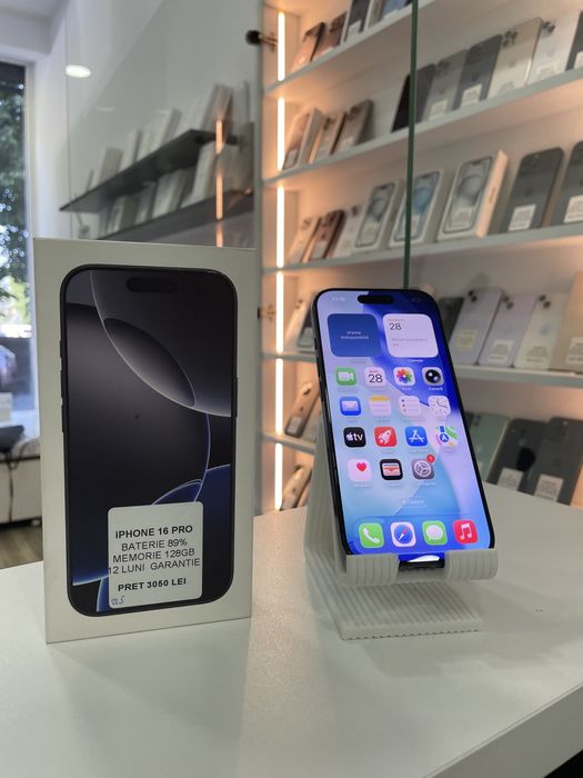 MAGAZIN: iPhone 16 Pro, 128gb, 89%, GARANTIE