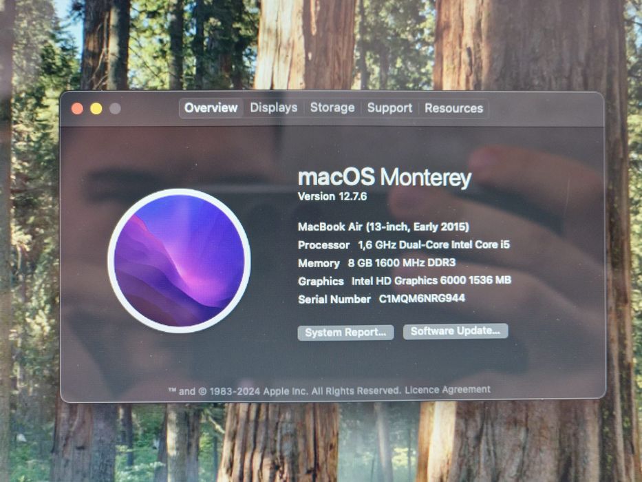 Macbook Air 2015 - i5 1,6 ghz - 8 gb ram - SSD 256 gb