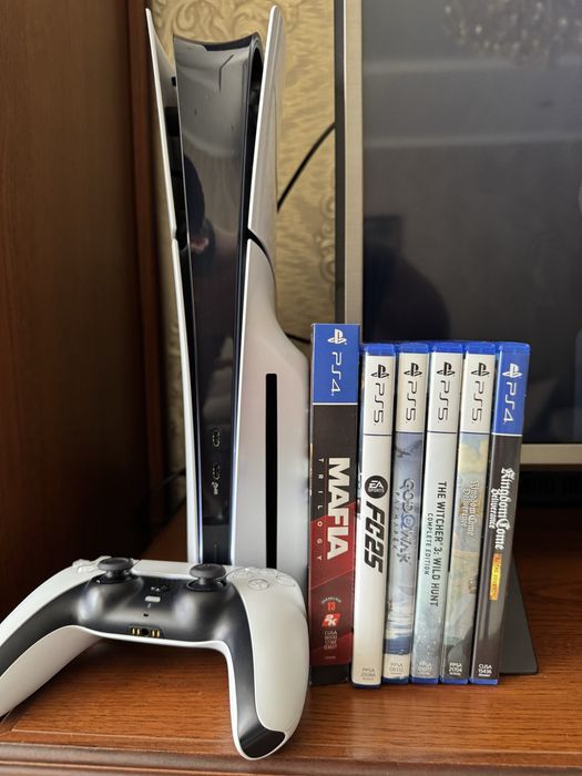 Playstation 5 slim, 1 tb + игры