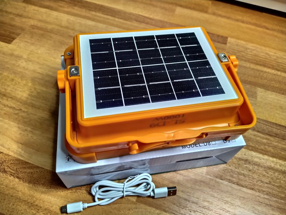 Lampă solară de lucru cu LED-uri de 500W, 4 culori, CAMPING, PESCUIT