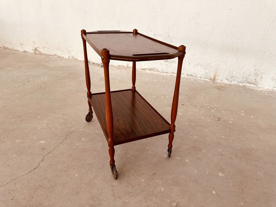 Италианска винтидж сервираща количка / Bar Cart Mid-Century Modern – стил Ico Parisi