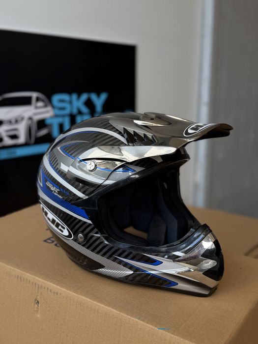Мото Каска HJC QH-X Carbon MC 2 Ендуро/Крос каска за мотор Карбонова М размер ХЖК Moto enduro cross helmet M size