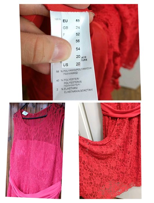 Rochie rosie din dantela