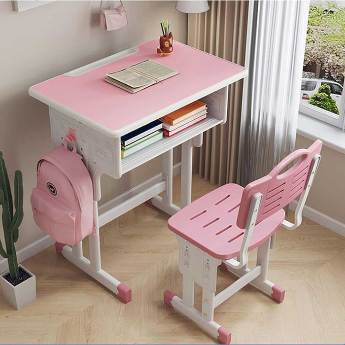Стол и стульчик с регулировкой высоты парта подарок школьникам dm17