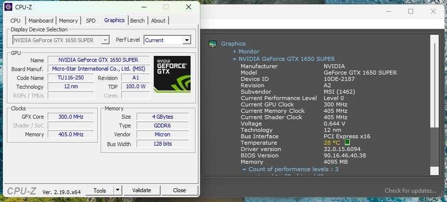 Placa Video Nvidia 1650 SUPER (MSI) 4GB - DDR6