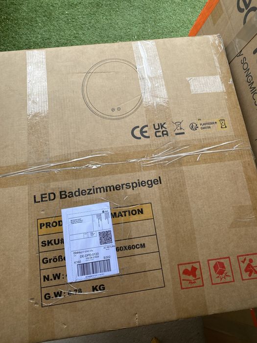 LED Димируемо огледало за баня с функция памет Ф60 Kleankin