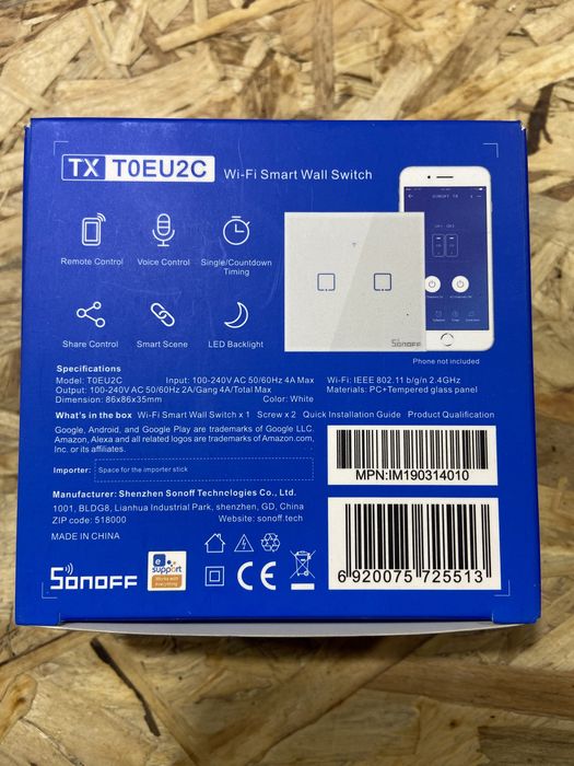 Întrerupătorul inteligent Sonoff TX
