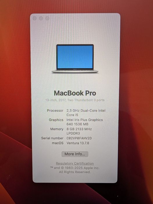 Vand MacBook Pro 13 inch