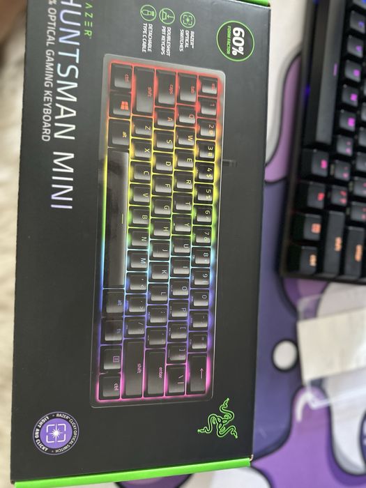 Клавиатура Razer - Huntsman Mini, Optical Purple