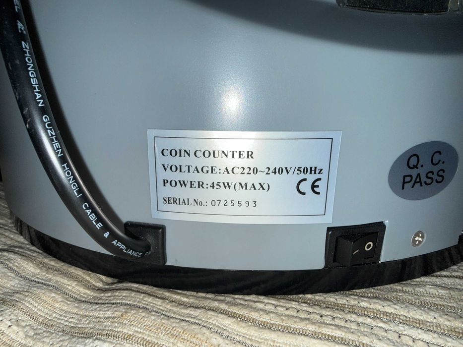 Машина за броене и сортиране на монети стотинки с LED дисплей