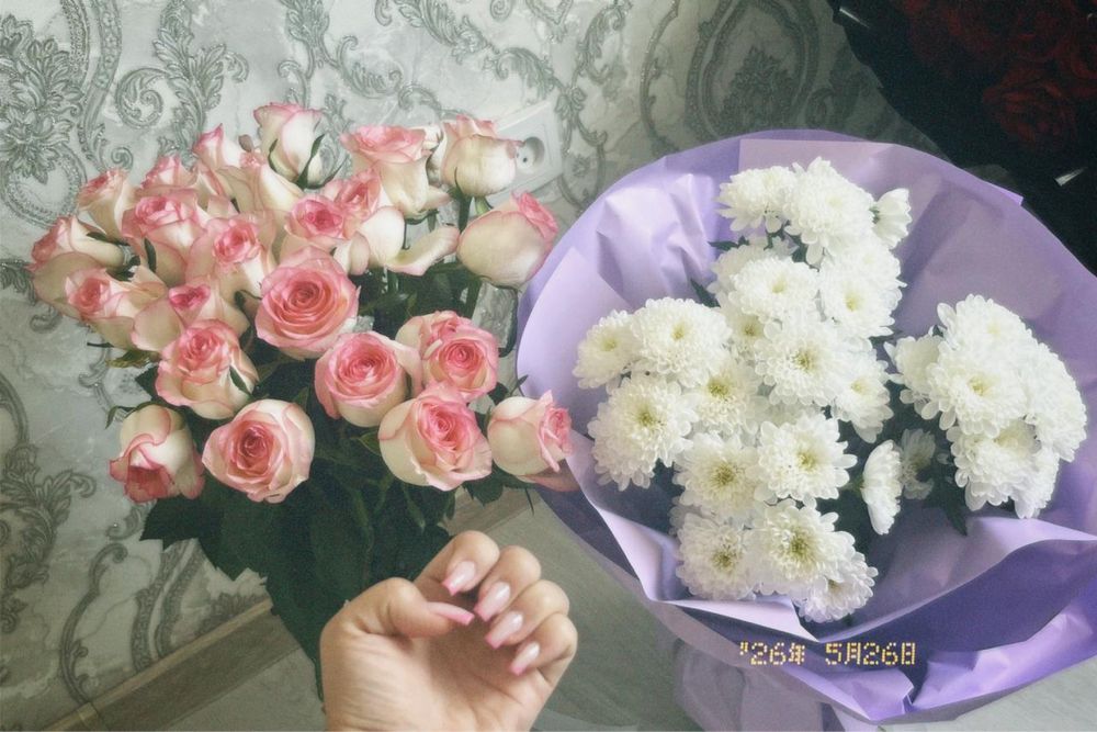 25 роза и хризантема