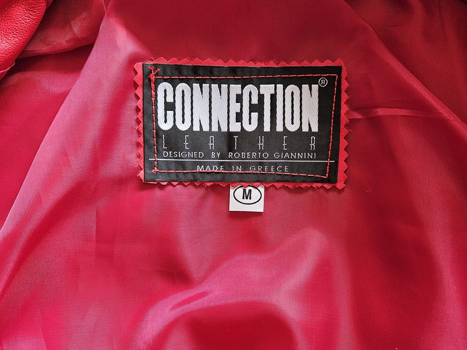 Geaca piele moale,roșie,M