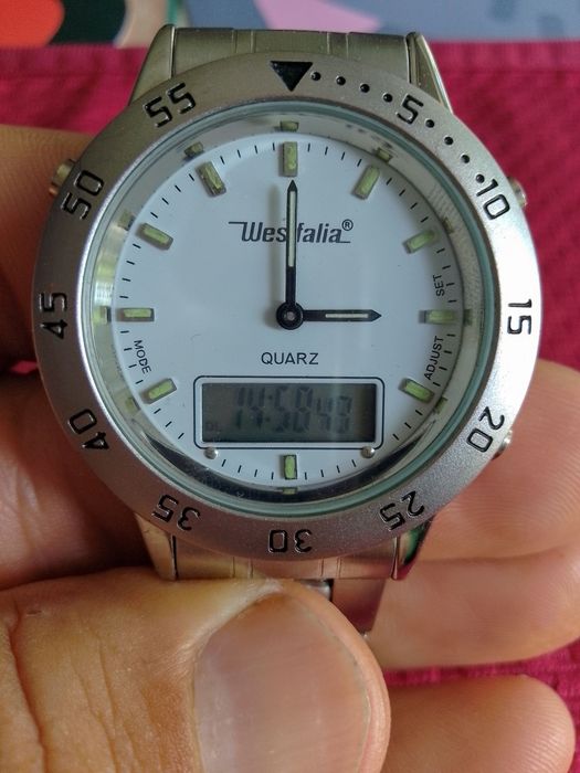 Westfalia Ceas Quartz Analog+ Digital Mecanism Japonez NOU Nefolosit