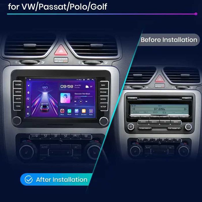 Navigatie Junsun Android 4GB Ram Volkswagen VW Golf 5 6 Passat B6 B7