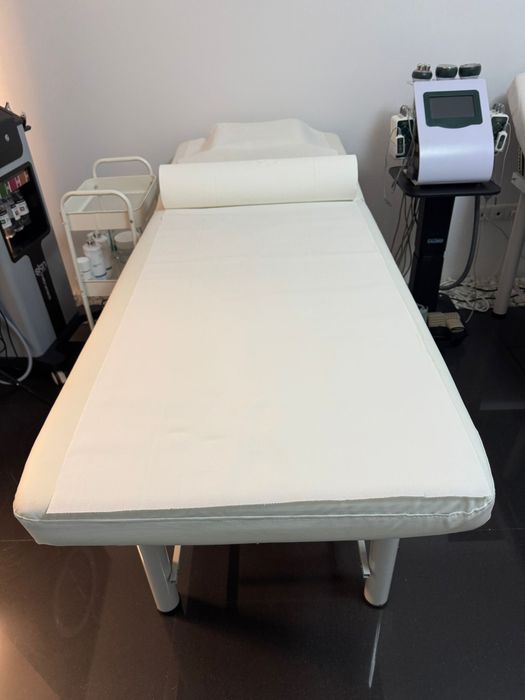 Pat profesional + scaun rotativ cu spatar salon beauty