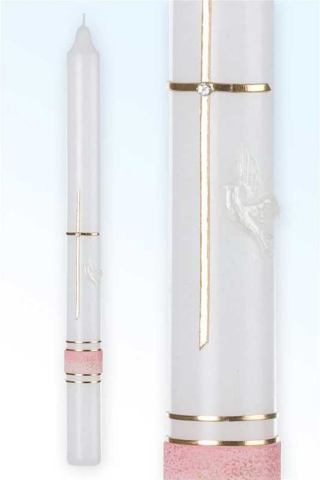 О'Candles Ритуална Бутикова Свещ За Кръщене, Сватба, Причастие