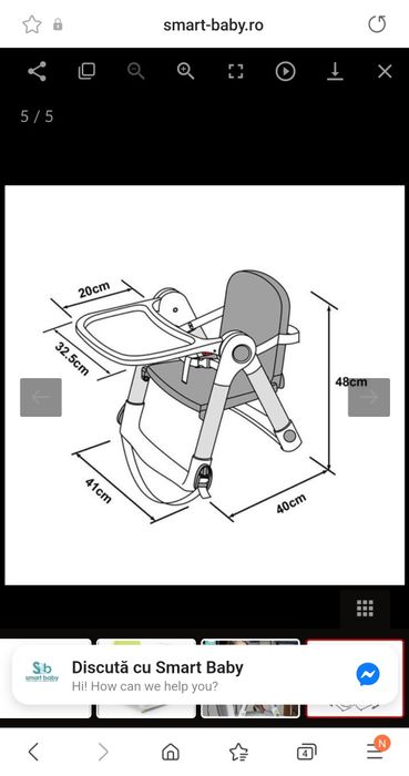 Scaun de masa/inaltator pliabil(6luni-3ani)/ideal concediu urgent