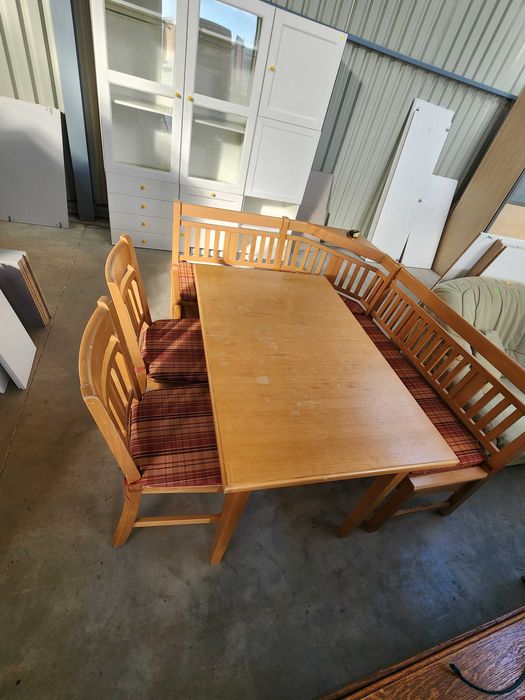 Set Complet Bucătărie/Dining • Colțar, Masă și 2 Scaune