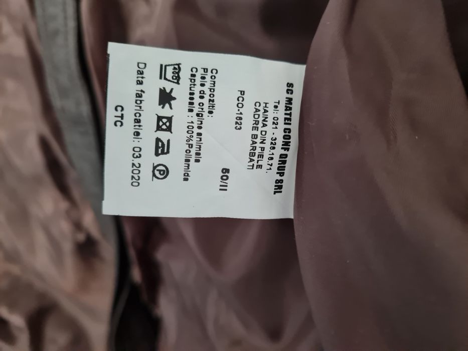 Haină din piele pentru cadre barbati