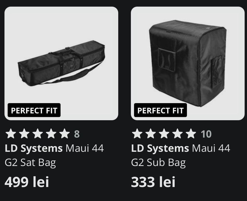 Sistem audio activ 3000 watt nunta dj LD Systems maui 44 G2 huse boxe wheelboard