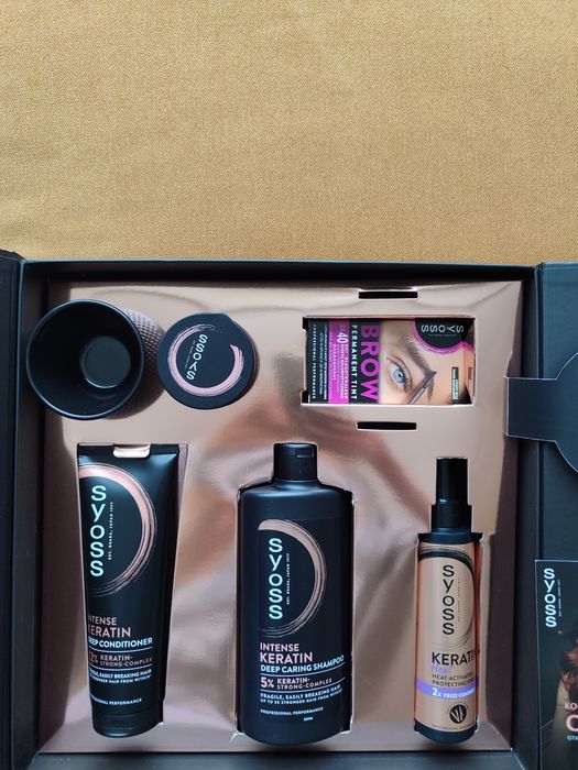 Огромна кутия с продукти за коса на Syoss от серията Intense Keratin