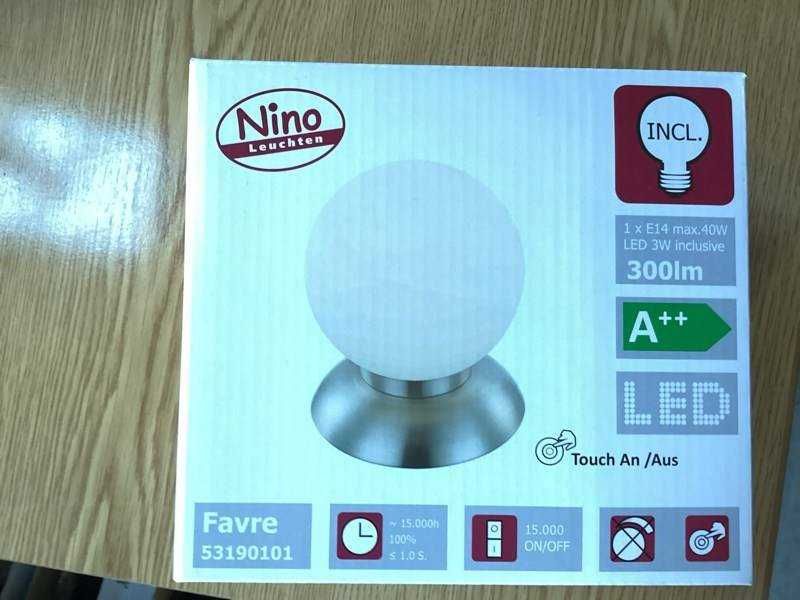 Lampa de noptiera / Veioza Nino Favre, Comanda Tactila.