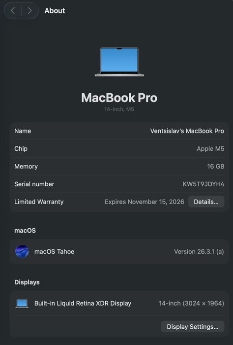 MacBook Pro M5 14''