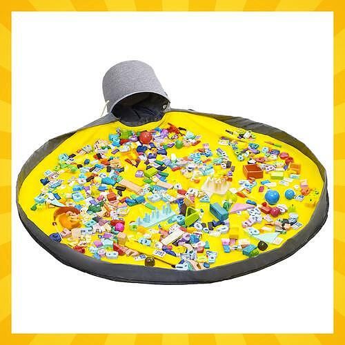 Кош за играчки и блокчета с постелка kruzzel 19556