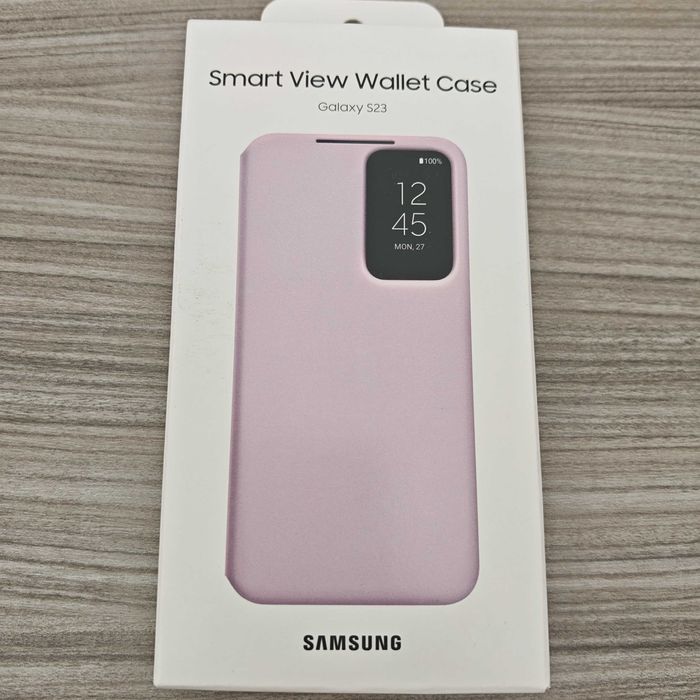 Husa Samsung S23 violet smart view case carte sigilata ORIGINALA!