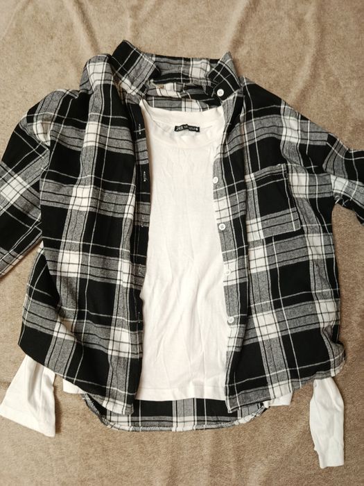 Рубашка и лонгслив Zara размер s