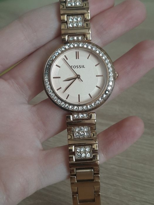Ceas Damă Fossil BQ3181 Rose Gold cu Cristale – Elegant