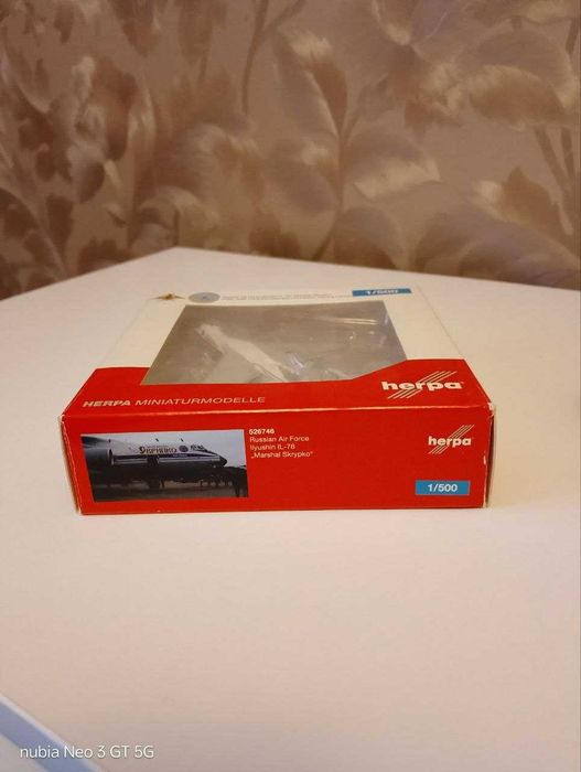 Коллекционная модель Herpa 1:500 Ил-76 ВВС России